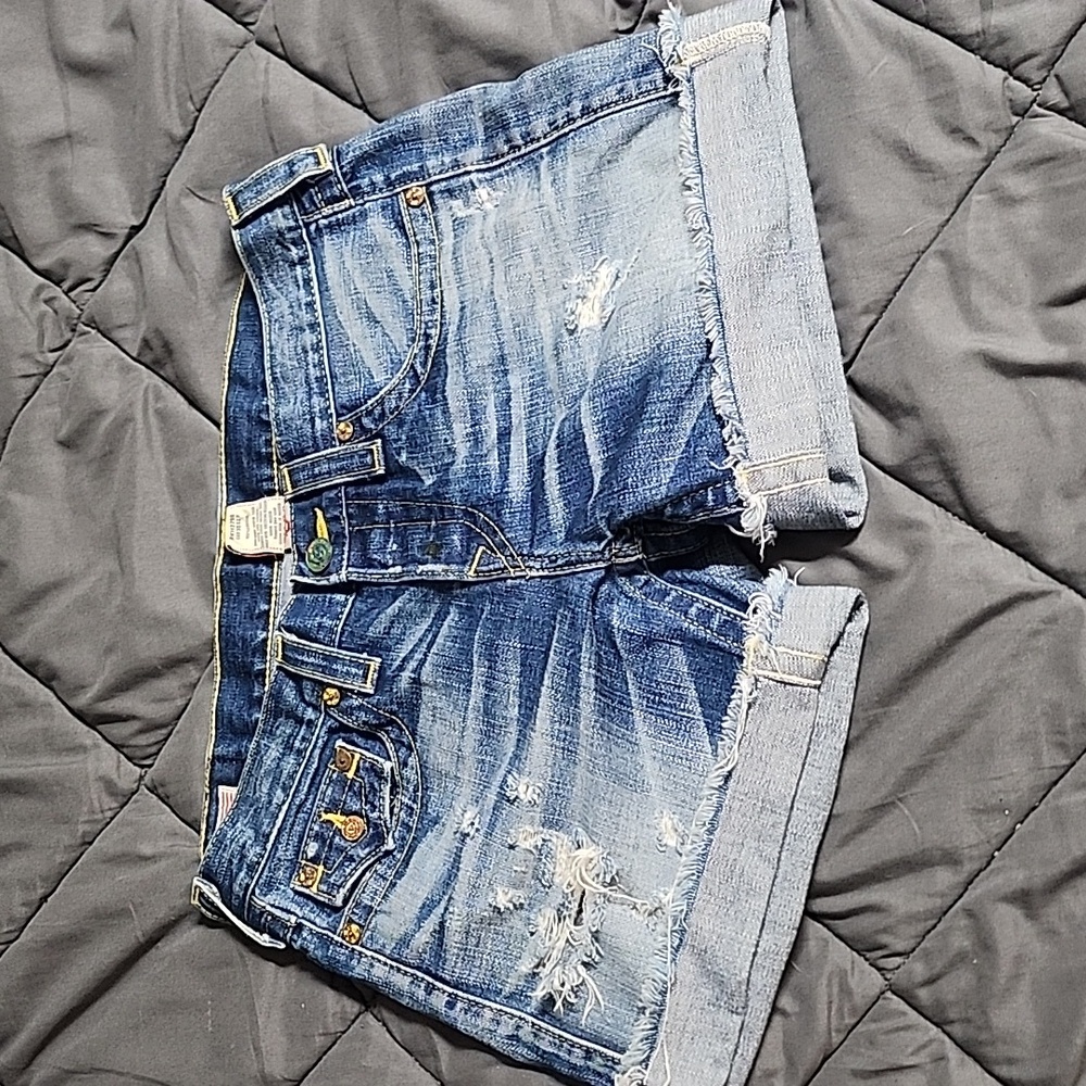 True Religion Jayde Distressed Shorts Size 29